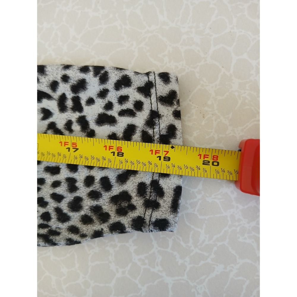 Michael Kors Womens M Leopard Cowlโ Neck Top Long Sleeve Stretch Sexy Evening - Picture 13 of 15